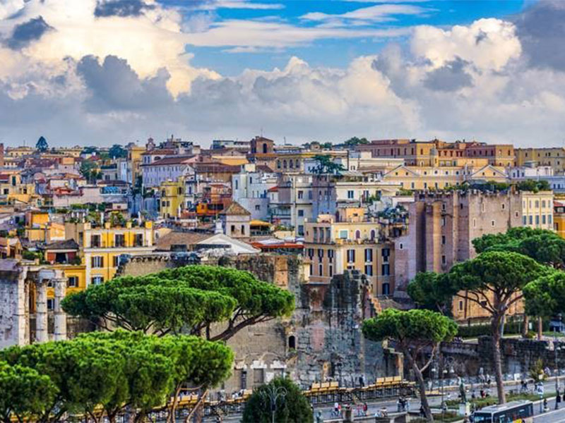 Panorama del quartiere Monti di Roma