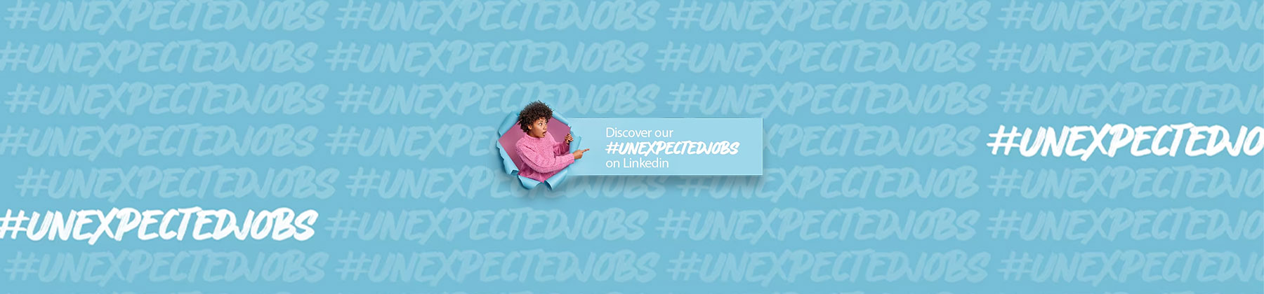 Immagine della campagna social di Unexpected Jobs, le persone di BNL BNP Paribas raccontano il loro lavoro