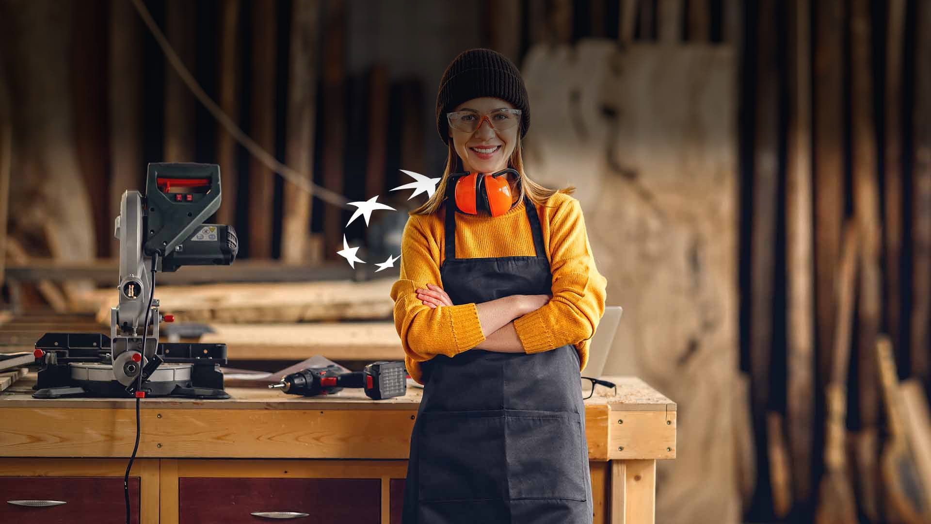 Giovane imprenditrice sorridente