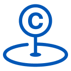 Icona di cartello con una C