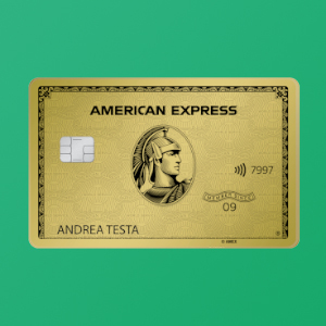 Carta  America Express oro con chip Contactless