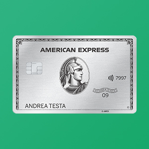 Carta American Express in metallo color platino