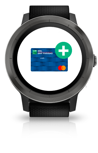 quadrante di orologio contenente immagine di carta di credito blu BNL Classic